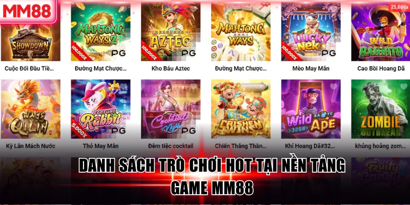 MM88 🌟 Nhà Cái MM 88 KJC Lì Xì 58K Khi Đăng Ký Mới 21 Danh sách trò chơi hot tại nền tảng game MM88